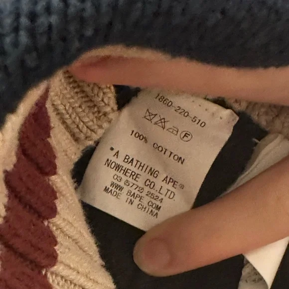 BAPE A Bathing Ape Varsity Sweater XS